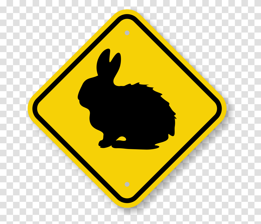 Rabbit Graphic Crossing Sign Cows Symbol, Road Sign, Cat, Pet, Mammal Transparent Png