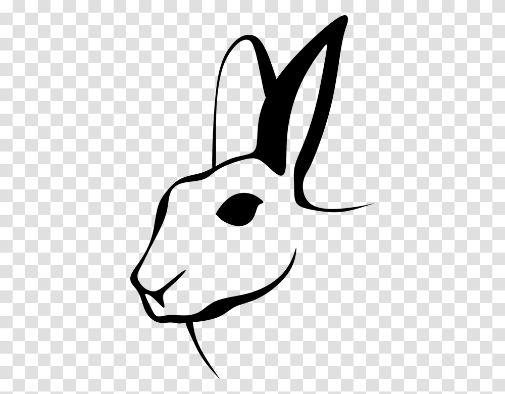 Rabbit Head Silhouette, Gray, World Of Warcraft Transparent Png