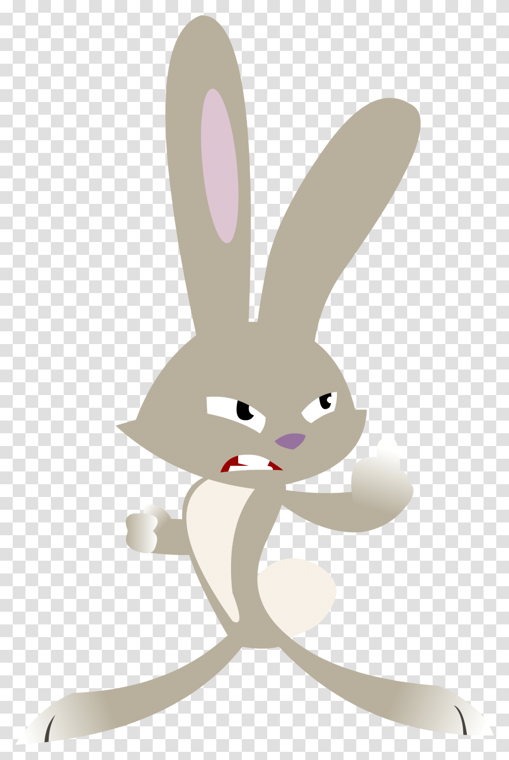 Rabbit Is Mad Vector By Shayla567 D56kf60 Skunk Fu Rabbit, Snowman, Outdoors, Nature, Animal Transparent Png