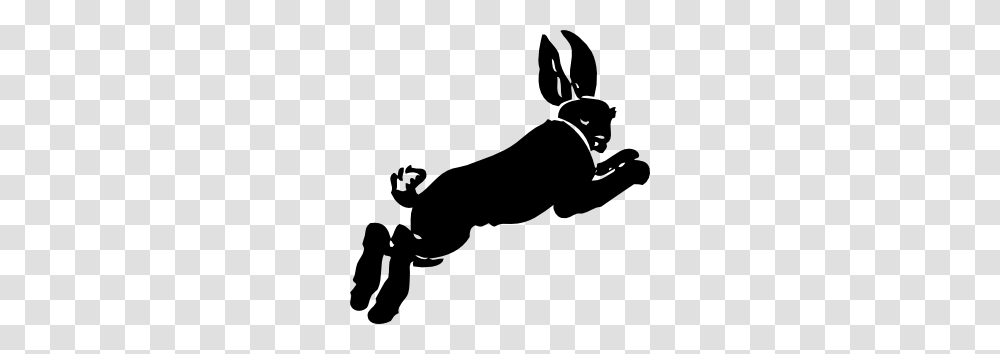 Rabbit Running Clipart, Stencil, Mammal, Animal, Rodent Transparent Png