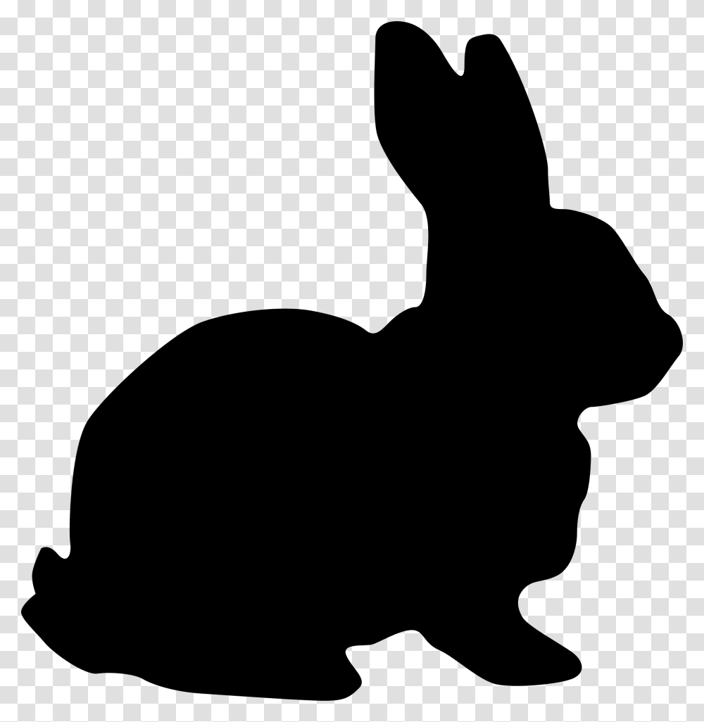 Rabbit Silhouette Image, Person, Animal, Mammal, Stencil Transparent Png