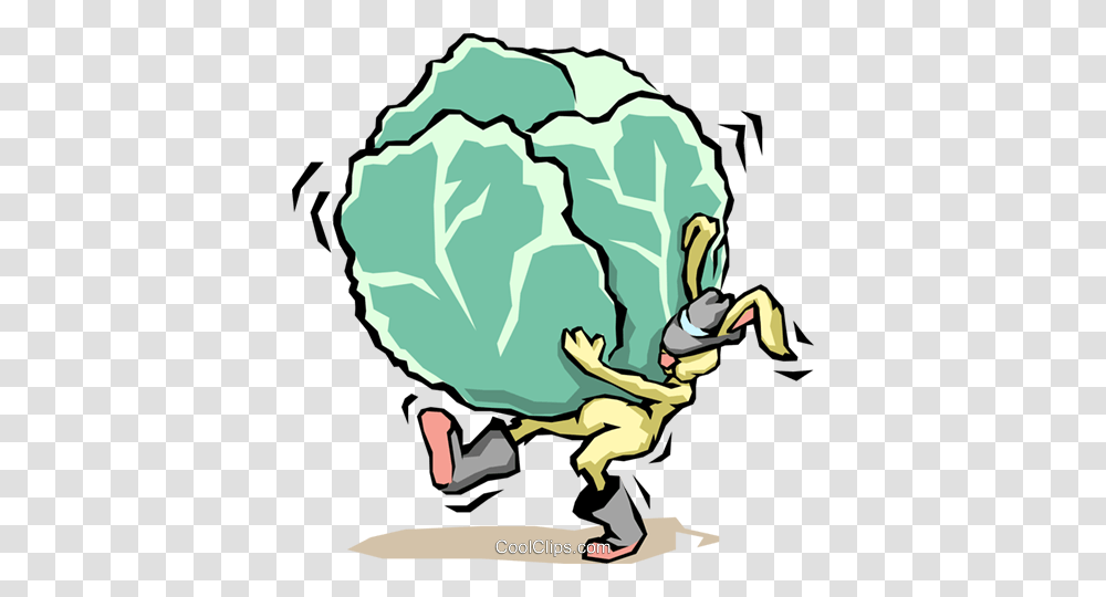 Rabbit With Cabbage Royalty Free Vector Clip Art Illustration, Outdoors, Sport, Sports, Nature Transparent Png