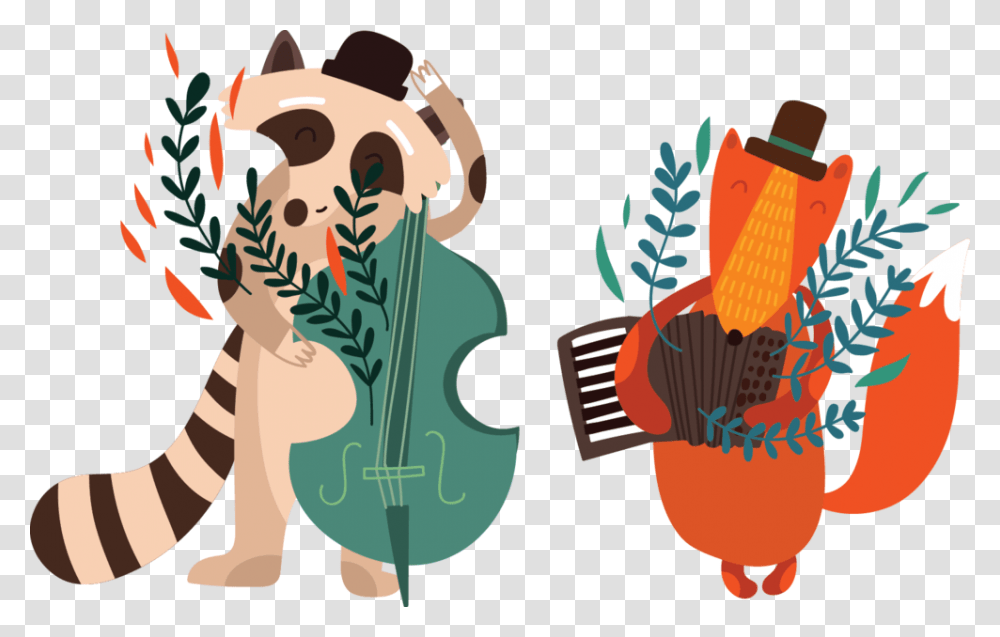 Raccoon Amp Fox Birthday, Leisure Activities, Musical Instrument, Plant, Person Transparent Png