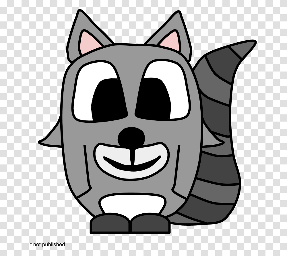 Raccoon Big Eyes Cartoon Animal Cartoon, Stencil, Label, Grenade Transparent Png