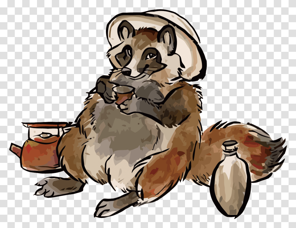 Raccoon Clipart Raccoon Dog, Wildlife, Animal, Mammal, Person Transparent Png