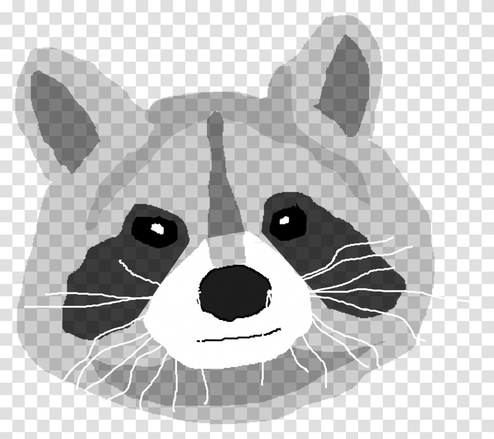 Raccoon Head Cartoon Raccoon Head Background, Honey Bee, Animal, Plant, Stencil Transparent Png