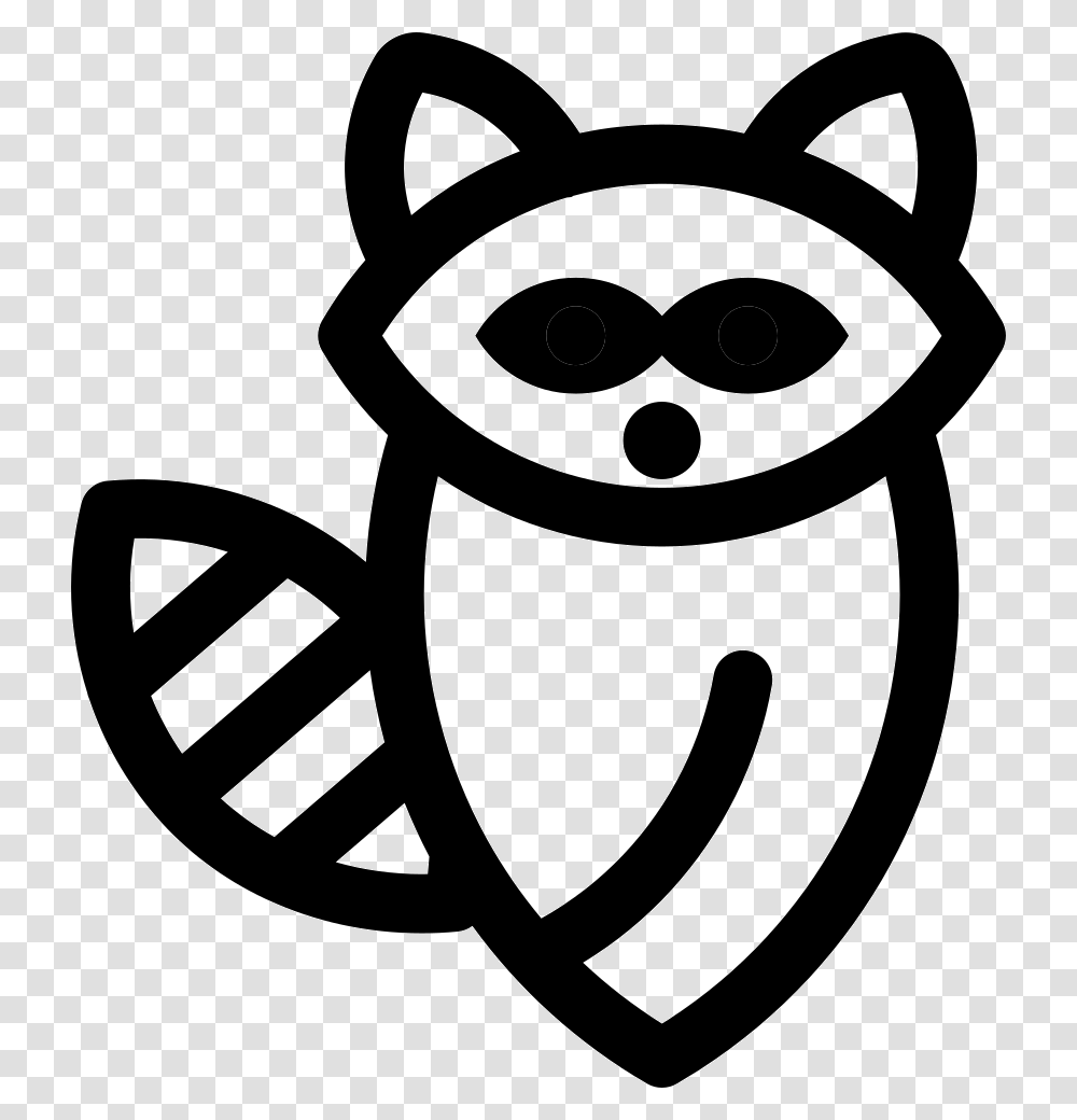 Raccoon Raccoon Icon Background, Stencil, Animal, Lawn Mower Transparent Png