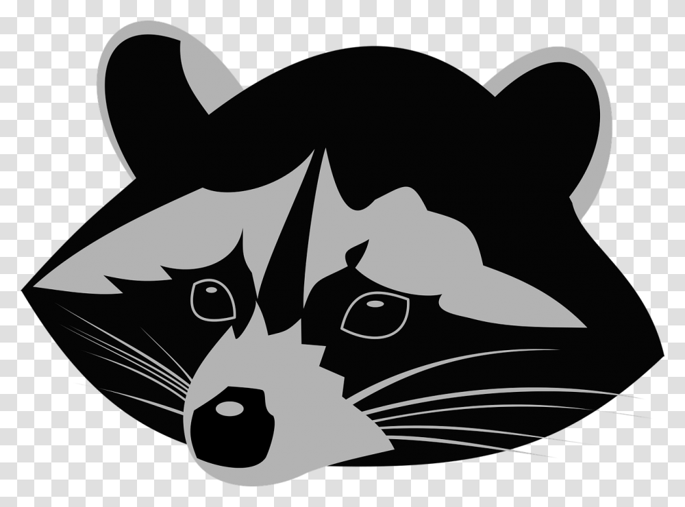Raccoon, Stencil, Mammal, Animal, Plant Transparent Png