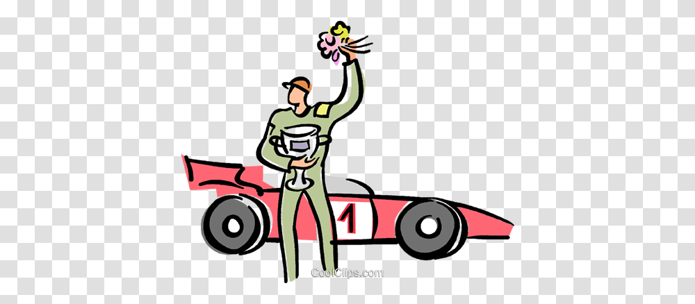 Race Car Driver With His Car Royalty Free Vector Clip Art, Transportation, Vehicle, Paper, Advertisement Transparent Png