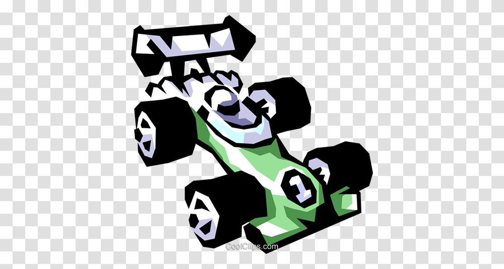 Race Car Royalty Free Vector Clip Art Illustration, Robot, Green Transparent Png