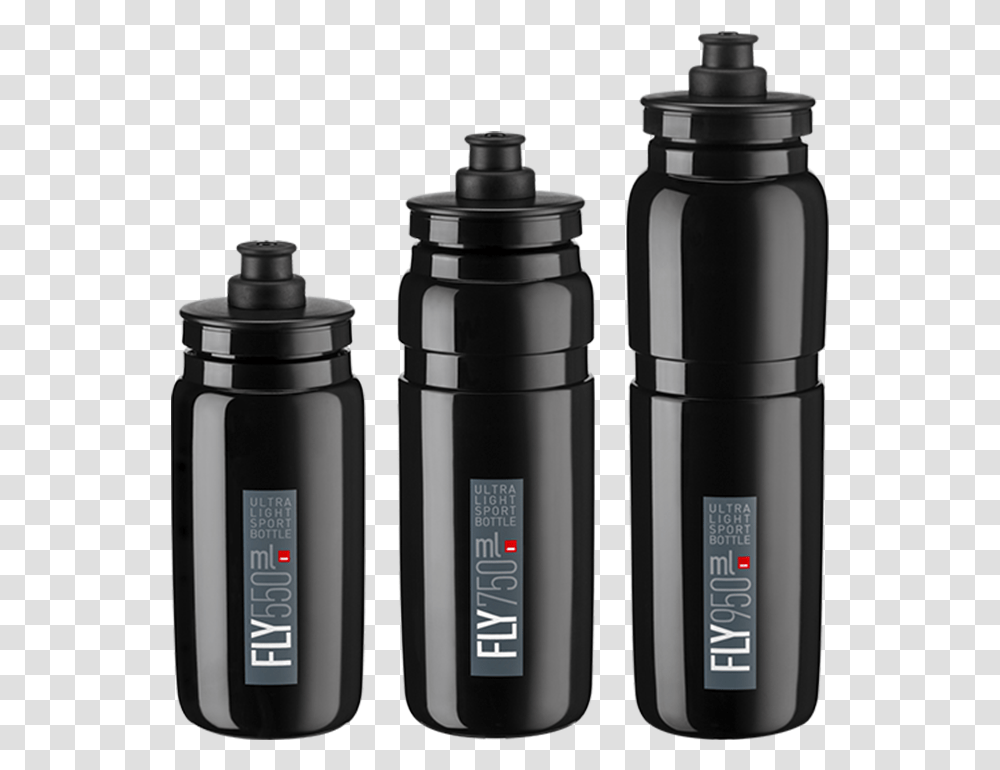 Race Cycling Water Bottles - Elite Elite Fly Bottle Black, Shaker Transparent Png