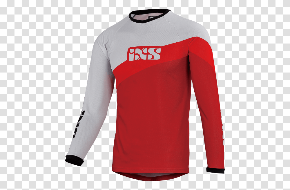 Race Kids Jersey Fluo Red White Downhill, Sleeve, Apparel, Long Sleeve Transparent Png