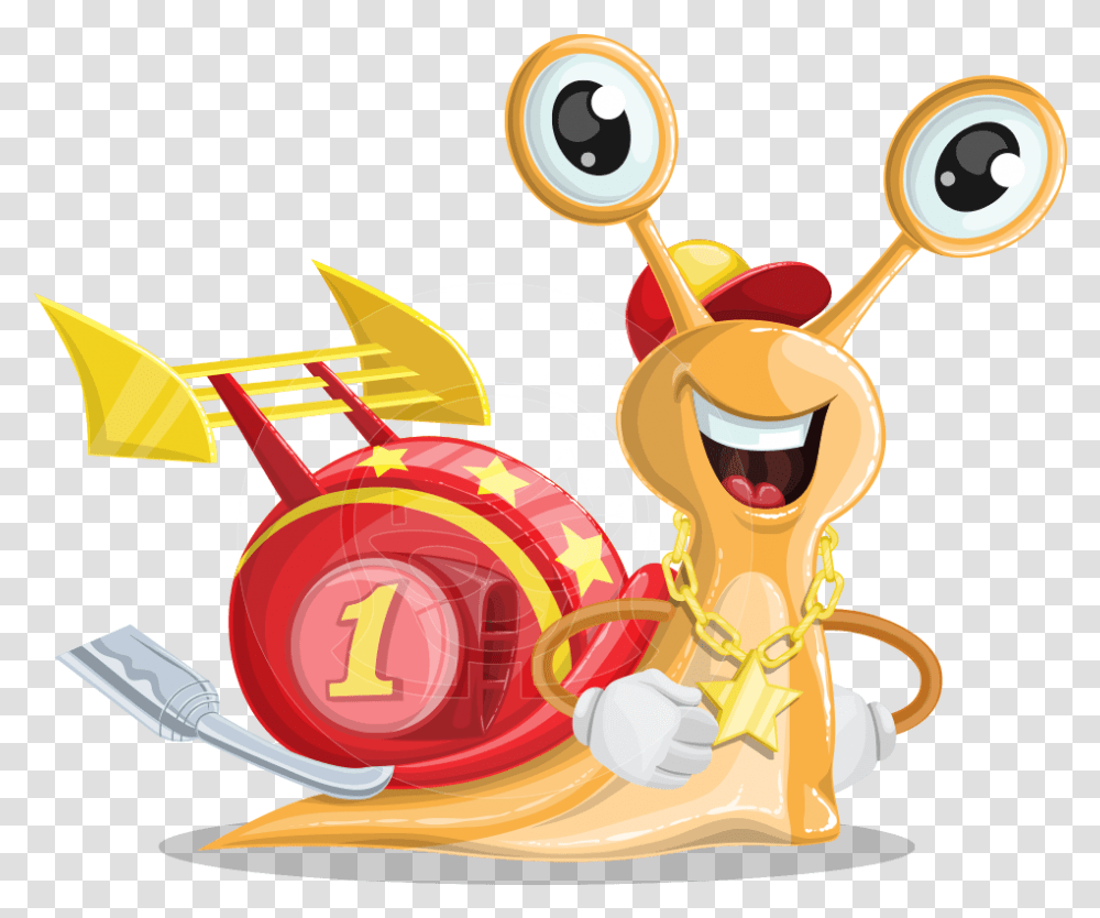 Racer Snail Cartoon Vector Character Aka Mr, Dynamite, Bomb, Weapon Transparent Png