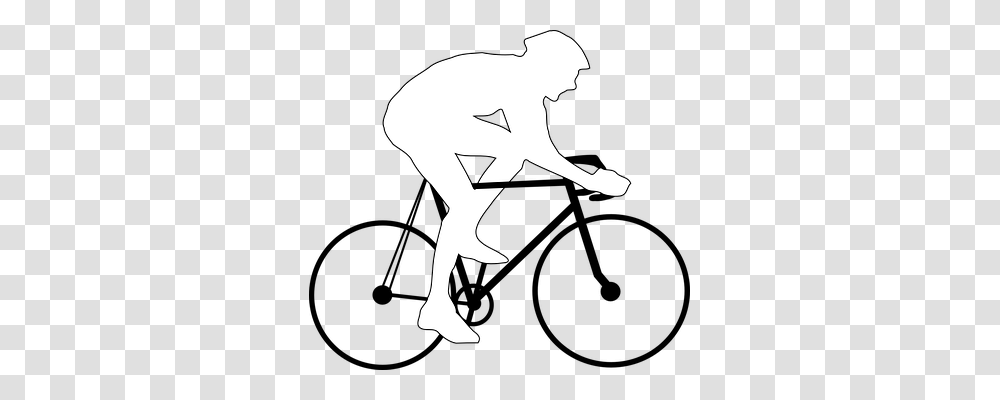 Racing Bicycle Sport, Person, Human, Stencil Transparent Png