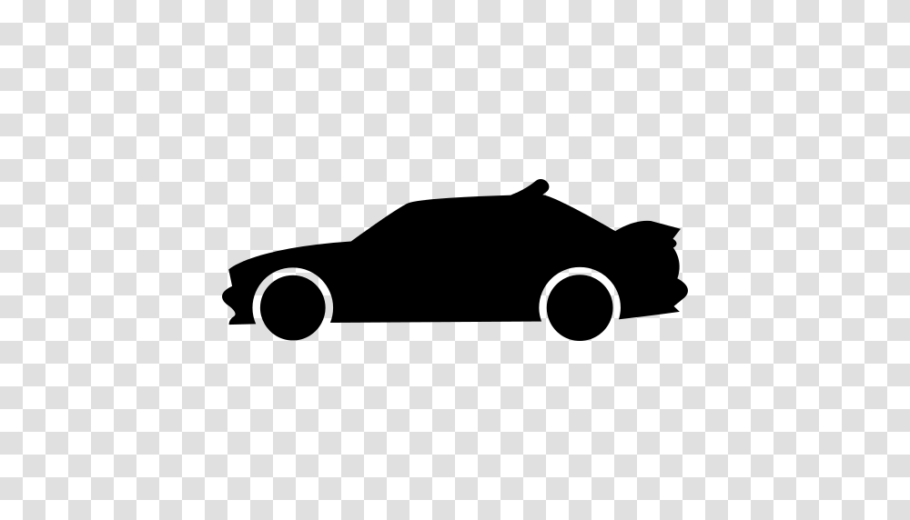 Racing Car Side View Silhouette Icon, Gray, World Of Warcraft Transparent Png