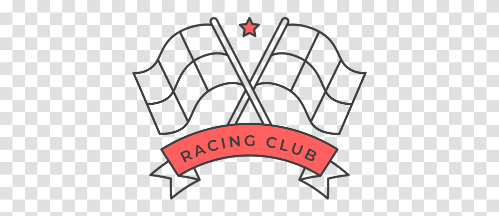 Racing Club Flag Star Colored Badge Sticker Bandera Race Dibujos, Symbol, Logo, Text, Emblem Transparent Png