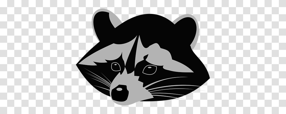 Racoon Animals, Stencil, Mammal Transparent Png