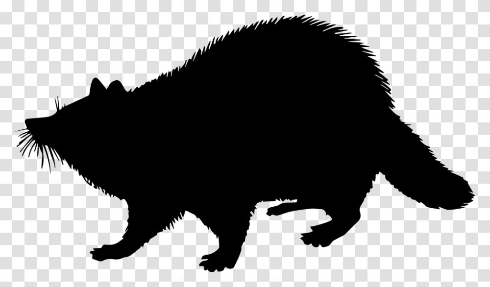 Racoon Mammal Animal Shape Icon Free Download, Silhouette, Wildlife, Cat, Pet Transparent Png