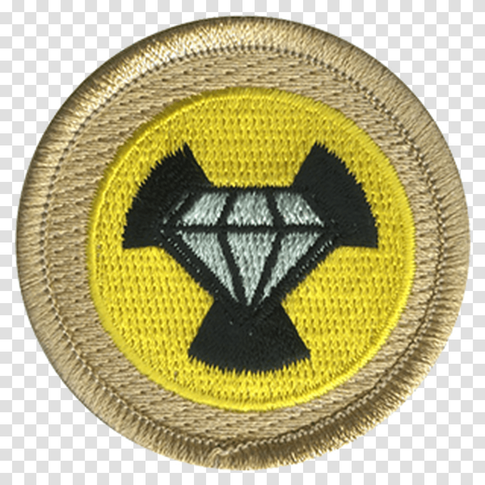 Rad Radioactive Diamond Patrol Patch Emblem, Logo, Symbol, Trademark, Rug Transparent Png