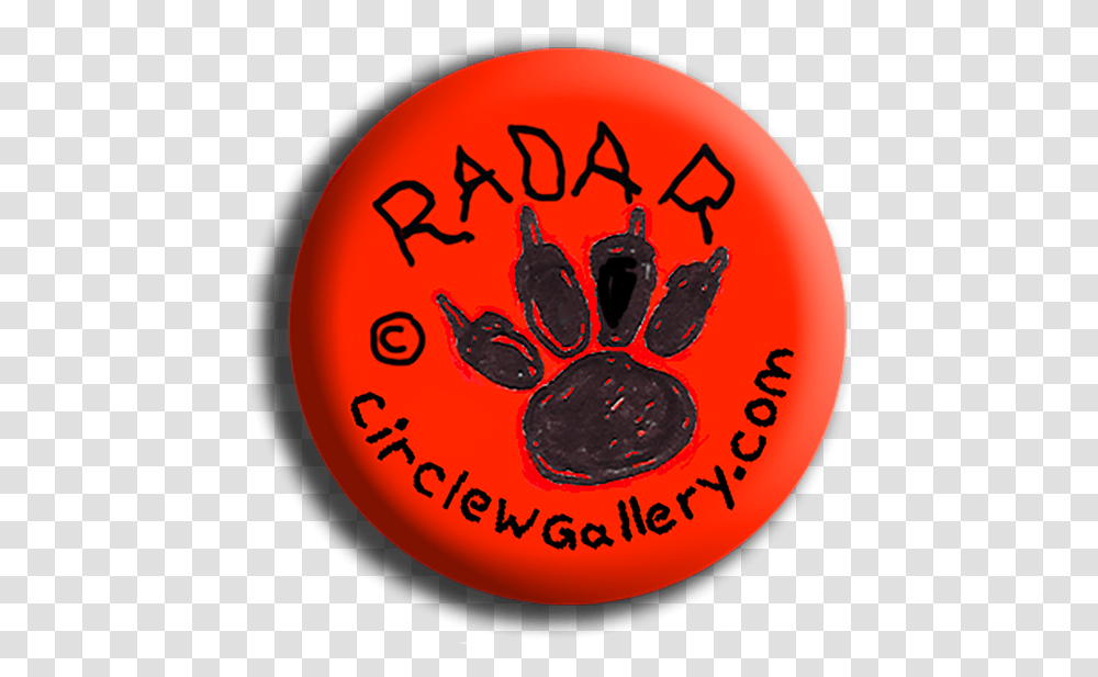 Radar Fun Stuff Circle W Gallery Paw, Text, Animal, Food, Sea Life Transparent Png
