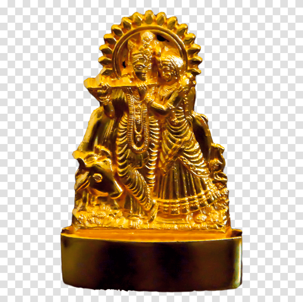Radha Krishna Statue Bronze Sculpture, Gold, Building, Architecture, Worship Transparent Png