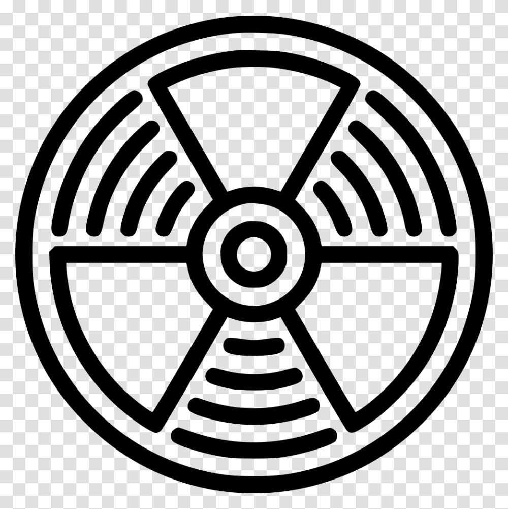 Radiation Radioactivity Nuclear Atomic Danger Mass Radioactive Danger Symbol Black And White, Logo, Trademark, Grenade, Bomb Transparent Png