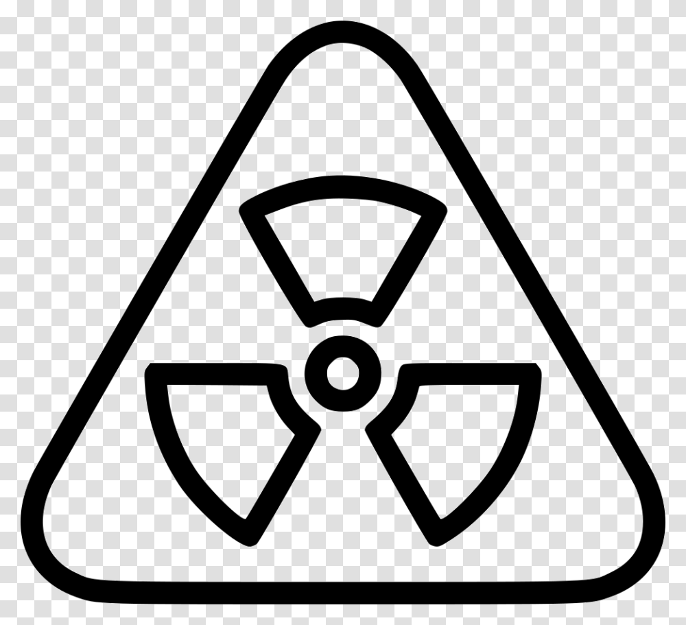 Radiation Toxic Hazard Biohazard Warning Radioactive Outline, Triangle, Lawn Mower, Tool Transparent Png