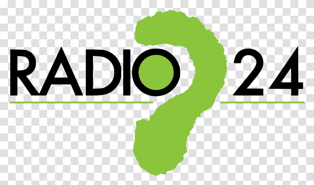Radio 24 Logo Radio 24, Footprint, Text, Symbol, Tennis Ball Transparent Png