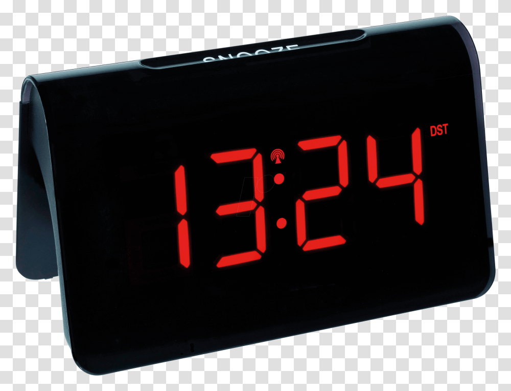 Radio Alarm Clock Black Reiswekker Digitaal, Digital Clock,  Transparent Png