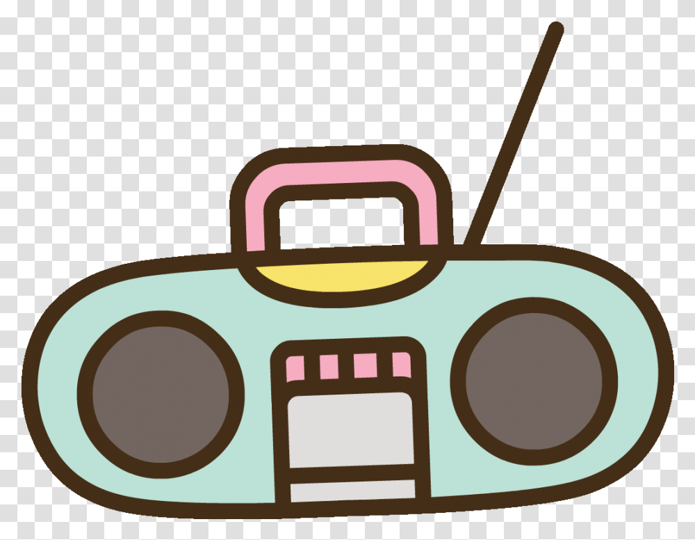 Radio Boombox Sticker By Pusheen Clipart Download Cartoon Radio Animated Gif, Tape Player, Electronics, Cassette Player, Stereo Transparent Png