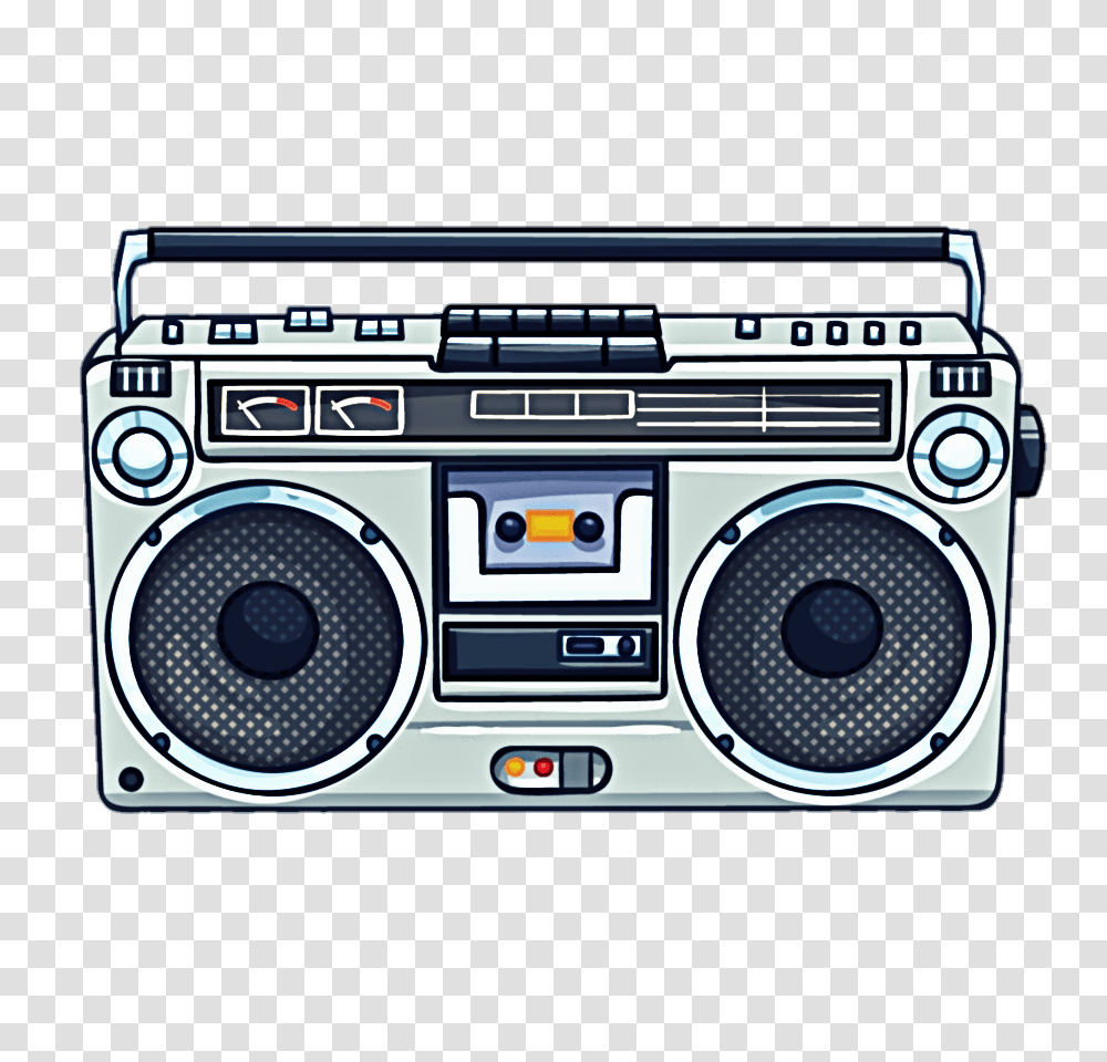 Radio Cassette Boombox Radio Radiocassette, Stereo, Electronics, Camera, Tape Player Transparent Png