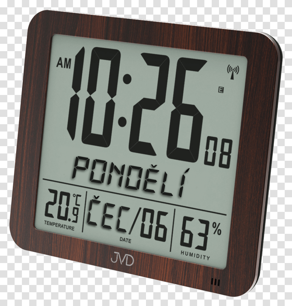 Radio Controlled Digital Clock With An Alarm Clock Transparent Png