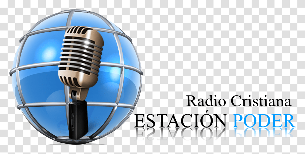 Radio Cristiana Estacion Poder Microphone, Helmet, Clothing, Apparel, Lighting Transparent Png