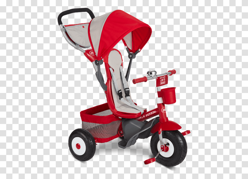 Radio Flyer Tricycle Stroller With Seat Cover, Vehicle, Transportation, Wheel, Machine Transparent Png
