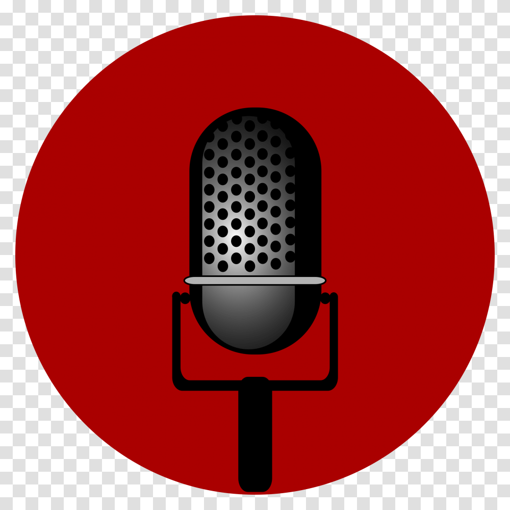 Radio Mic Logo Retro Microphone Red Microphone Cartoon, Lighting, Electrical Device Transparent Png