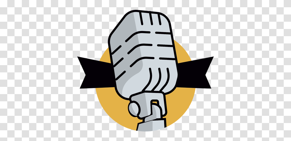 Radio Microphone Logo & Svg Vector File Microfone De Radio, Hand, Robot, Weapon, Weaponry Transparent Png