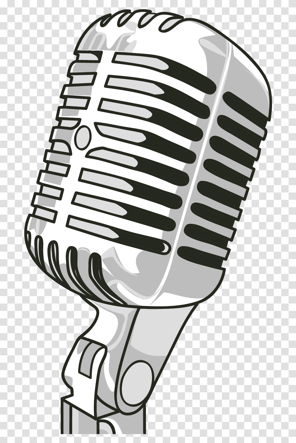 Radio Microphone Mic Podcast Vector, Electrical Device Transparent Png