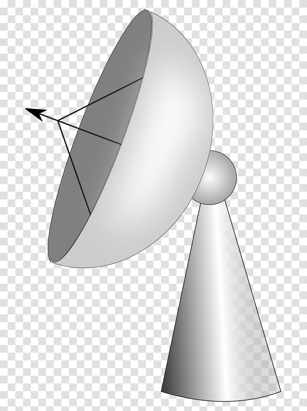 Radio Telescope Radar Dish Communication Free Photo Satellite Station Icon, Lamp, Antenna, Electrical Device, Cone Transparent Png