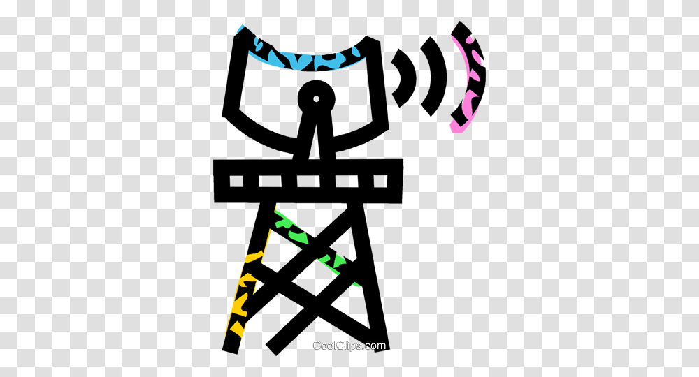 Radio Tower Royalty Free Vector Clip Art Illustration, Cross, Triangle Transparent Png