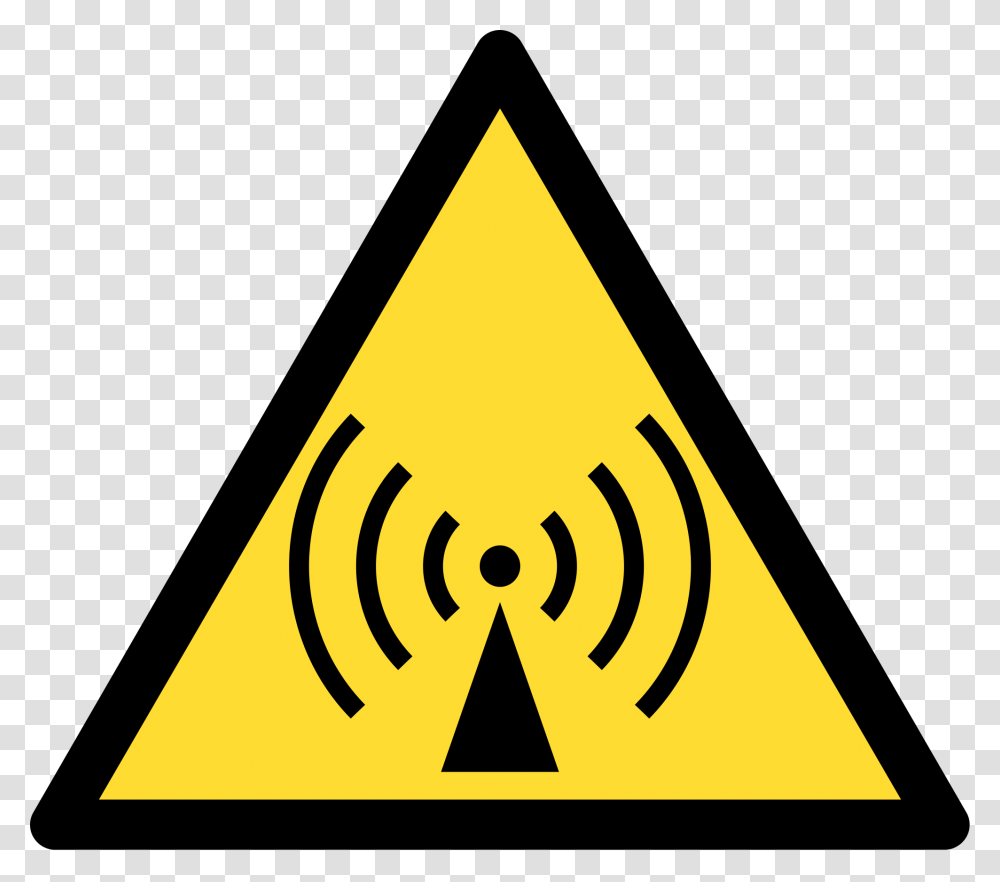 Radio Waves Hazard Symbol, Triangle, Sign, Road Sign, Star Symbol Transparent Png
