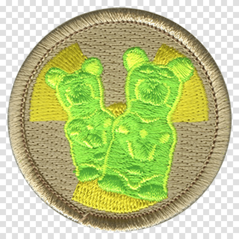 Radioactive Gummy Bear Patrol Patch Solid, Logo, Symbol, Trademark, Rug Transparent Png