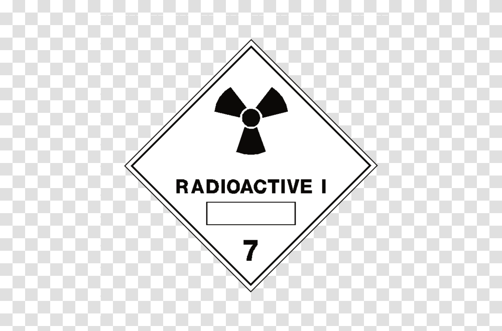 Radioactive I 7 Label Dangerous Goods Class, Sign, Road Sign Transparent Png