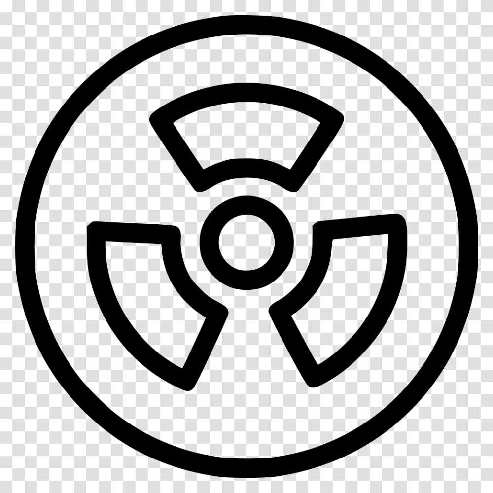 Radioactive Simple Radiation Symbol, Logo, Trademark, Steering Wheel, Stencil Transparent Png