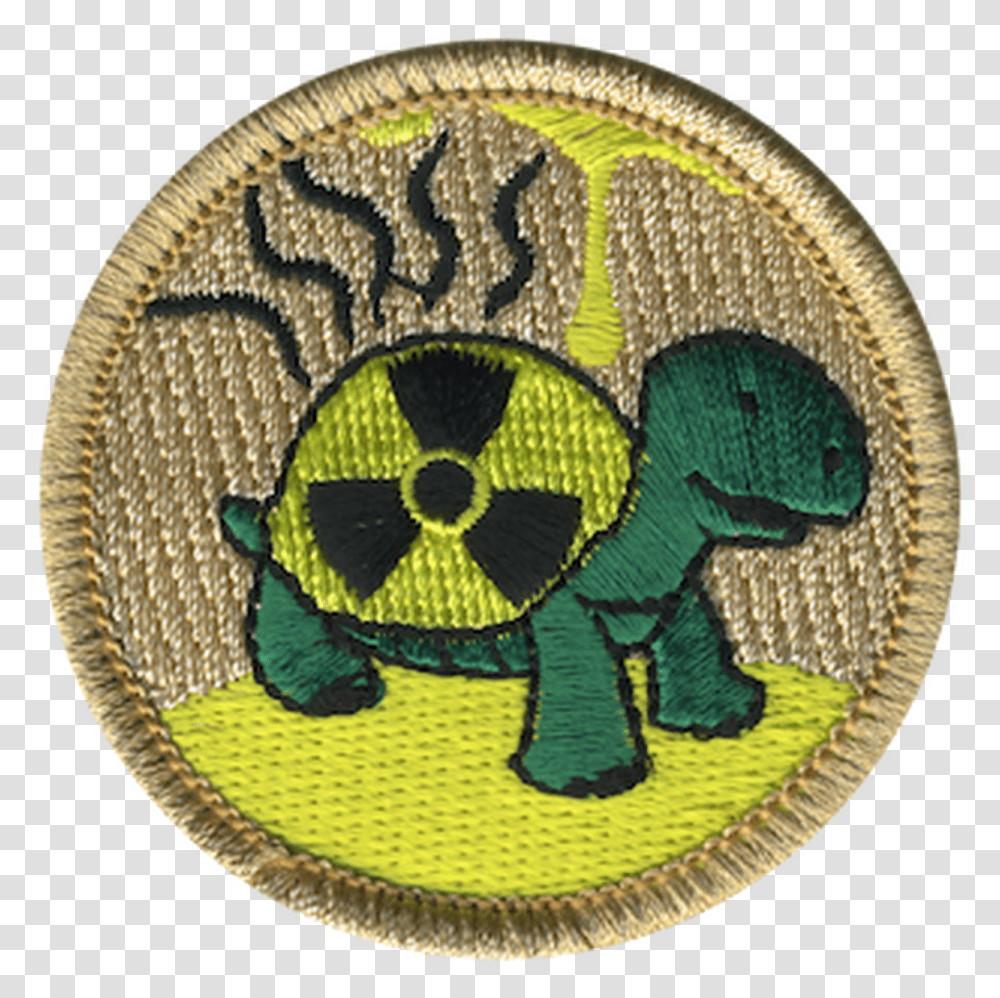 Radioactive Turtle Patrol Patch Emblem, Logo, Symbol, Trademark, Rug Transparent Png