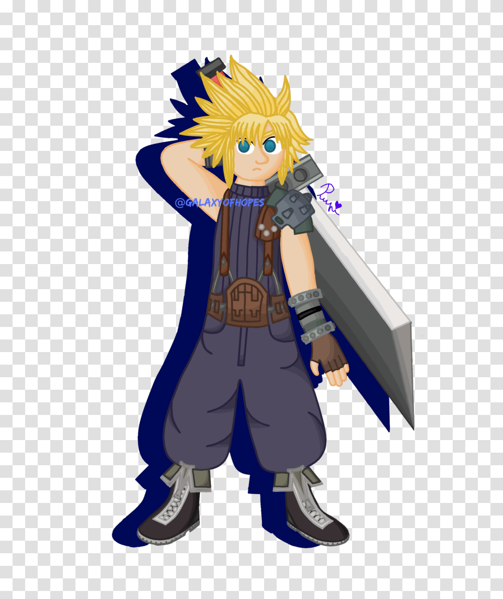 Raffle Prize Cloud Strife, Manga, Comics, Book, Person Transparent Png