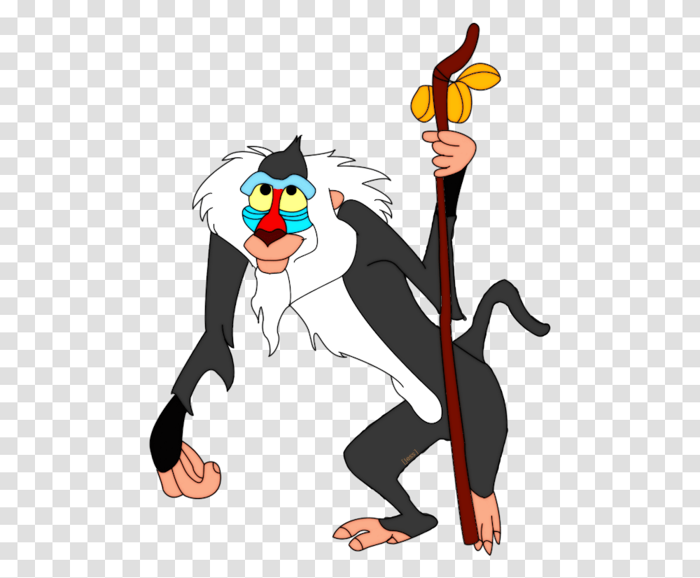 Rafiki Lion King Cartoon Character, Performer, Person, Human, Weapon Transparent Png
