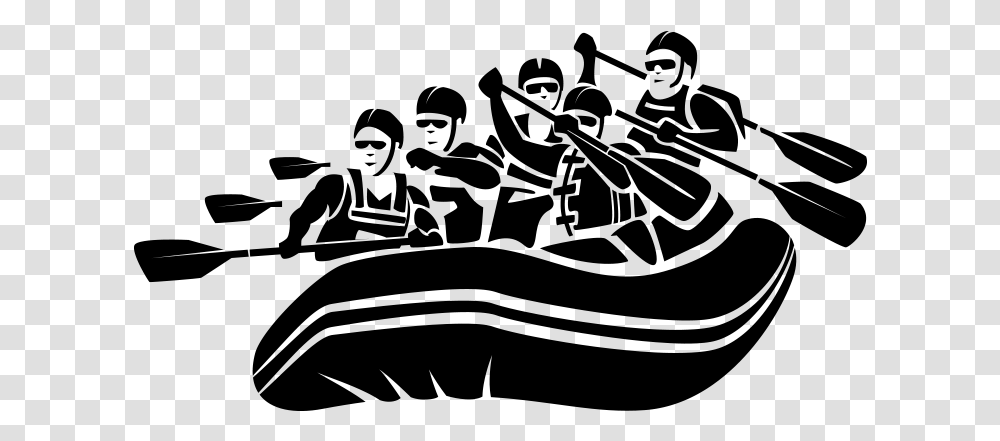 Raft Boat Free Vector And The Graphic Rafting Black And White, Gray, World Of Warcraft Transparent Png