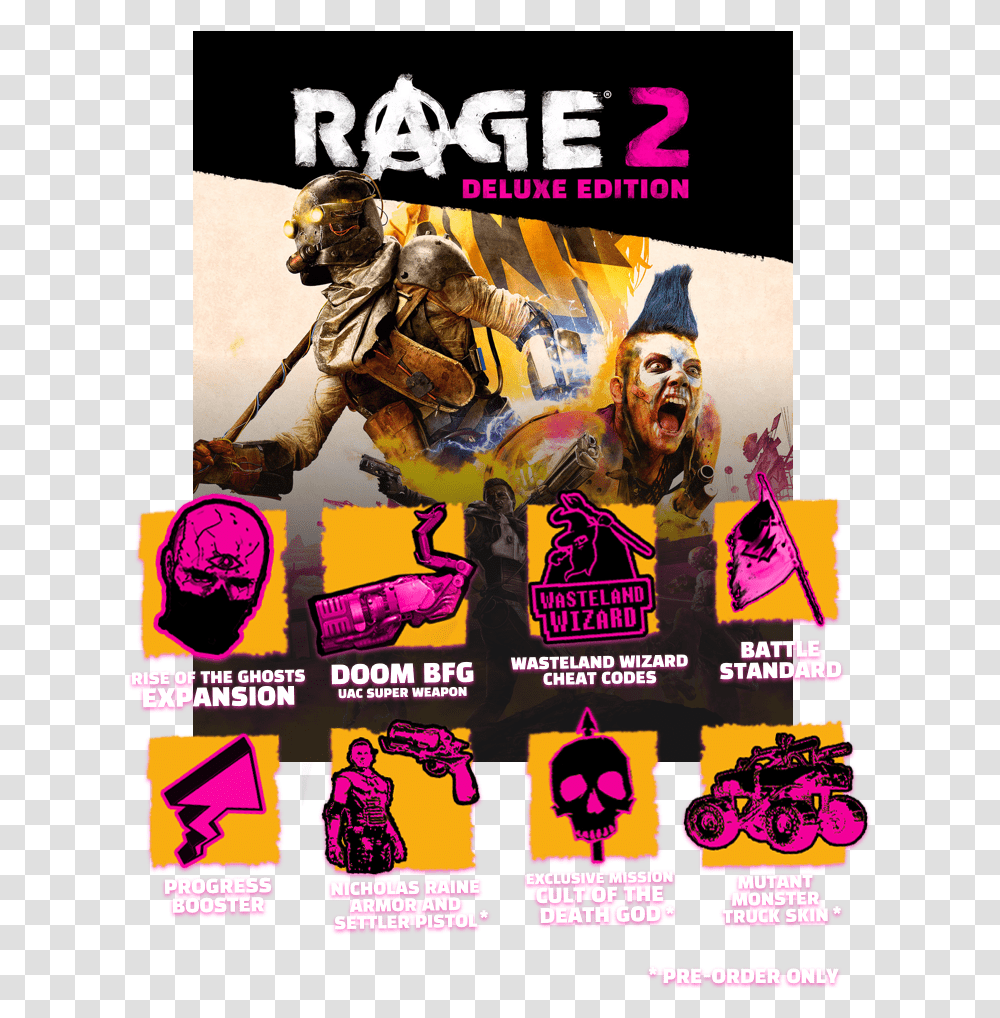 Rage 2 Deluxe Edition, Poster, Advertisement, Person, Human Transparent Png