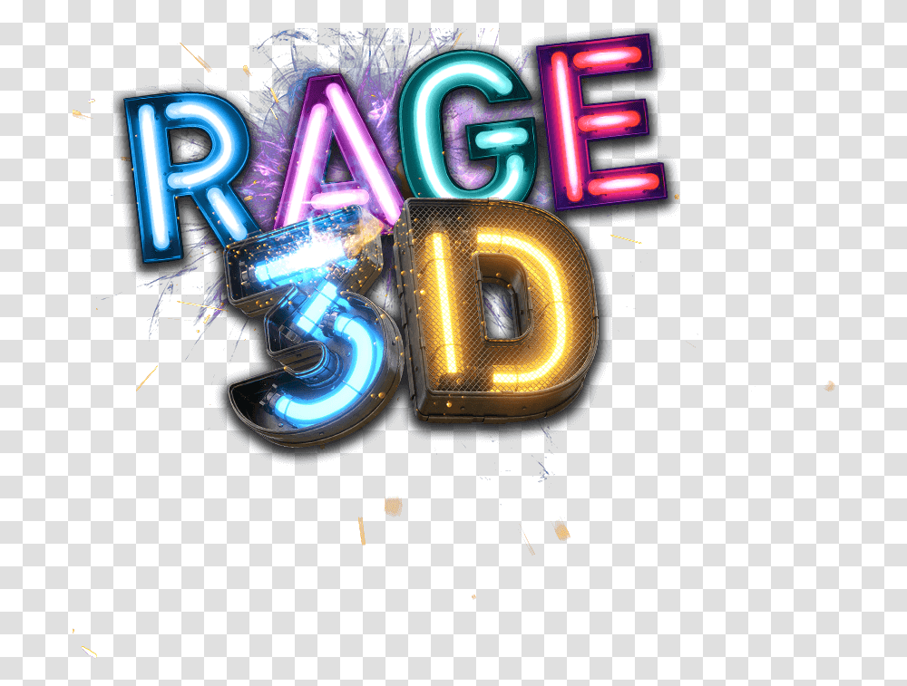 Rage 3d New Year, Neon, Light, Text, Wristwatch Transparent Png