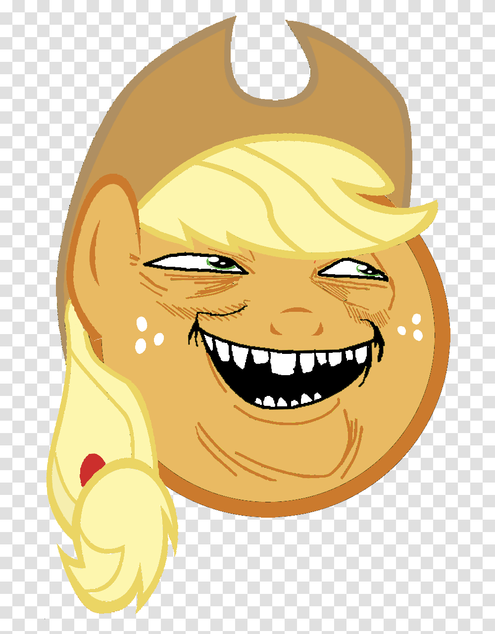 Rage Comic Faces Applejack Funny Face, Teeth, Mouth, Lip, Label Transparent Png